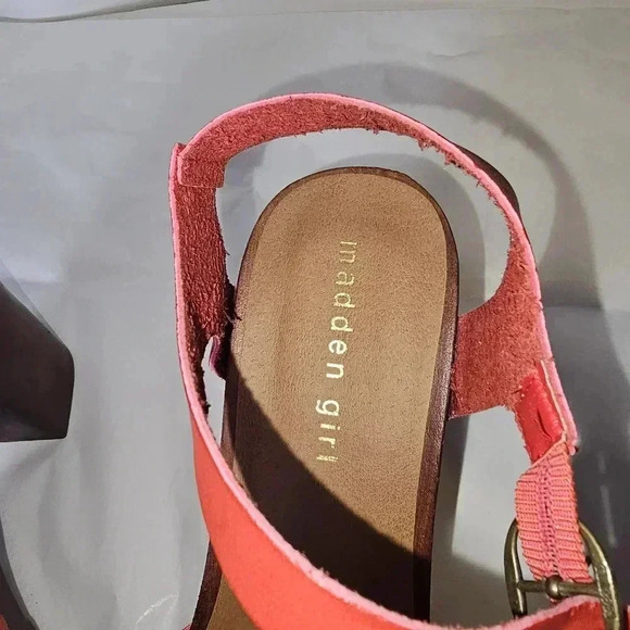 NWOT Madden Girl orange chunky heel sandles - Picture 6 of 10